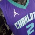 Charlotte Hornets Ball#2 Purple NBA Jersey-9939984