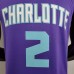 Charlotte Hornets Ball#2 Purple NBA Jersey-9939984