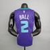 Charlotte Hornets Ball#2 Purple NBA Jersey-9939984