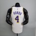 Los Angeles Lakers Rondo#4 Crew Neck White NBA Jersey-2620733