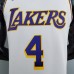 Los Angeles Lakers Rondo#4 Crew Neck White NBA Jersey-2620733
