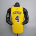Los Angeles Lakers Rondo#4 Crew Neck Yellow NBA Jersey-6935404