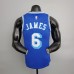 Los Angeles Lakers 2021 James#6 Retro Blue NBA Jersey-7633935