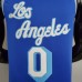 Los Angeles Lakers 2021 Westbrook#0 Lakers Retro Blue NBA Jersey-8859840