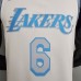 Los Angeles Lakers 2021 James#6 Lakers Retro White NBA Jersey-1499826