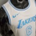 Los Angeles Lakers 2021 James#6 Lakers Retro White NBA Jersey-1499826