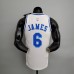 Los Angeles Lakers James#6 Latin Night (High Head) White NBA Jersey-1179730