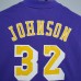 Mitchellness Los Angeles Lakers Purple No. 32 Johnson Retro Mesh Short Sleeve-2298694