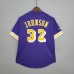 Mitchellness Los Angeles Lakers Purple No. 32 Johnson Retro Mesh Short Sleeve-2298694