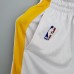 Los Angeles Lakers White Shorts NBA Shorts-2392335