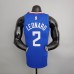 75th Anniversary Clippers Blue White NBA Jersey #2 White NBA Jersey-7021645
