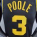 2022 75th Anniversary Poole #3 Warriors City Edition Black NBA Jersey-132477