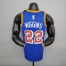 75th Anniversary Curry #22 Warriors Retro Blue NBA Jersey-1425179