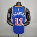 75th Anniversary Curry #11 Warriors Retro Blue NBA Jersey-2254239