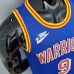 75th Anniversary Curry #9 Warriors Retro Blue NBA Jersey-9450446