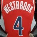 75th Anniversary wesbrook#4 Washington Wizards Red White and Blue NBA Jersey-1563555