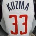 75th Anniversary Kuzma #33 Washington Wizards Black Red White NBA Jersey-6395509