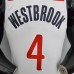 75th Anniversary wesbrook#4 Washington Wizards Black Red White NBA Jersey-4521469