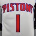 75th Anniversary Iverson #1 Detroit Pistons White NBA Jersey-2741205