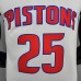 75th Anniversary Rose #25 Detroit Pistons White NBA Jersey-2654570
