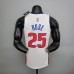75th Anniversary Rose #25 Detroit Pistons White NBA Jersey-2654570