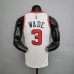75th Anniversary Wade #3 Chicago Bulls White NBA Jersey-8631979