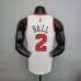 75th Anniversary BALL #2 Chicago Bulls White NBA Jersey-8952589