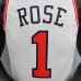 75th Anniversary Rose #1 Chicago Bulls White NBA Jersey-6537597