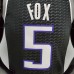 75th Anniversary Fox#5 Jordan Kings Black NBA Jersey-5336100