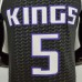 75th Anniversary Fox#5 Jordan Kings Black NBA Jersey-5336100