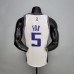 75th Anniversary Fox#5 Kings White NBA Jersey-9406741
