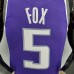 75th Anniversary Fox#5 Kings Purple NBA Jersey-6732380