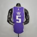 75th Anniversary Fox#5 Kings Purple NBA Jersey-6732380