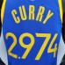 75th Anniversary Curry #2974 Golden State Warriors Blue NBA Jersey-3587266