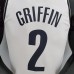 75th Anniversary GRIFFIN#2 Brooklyn Nets White NBA Jersey-3578369
