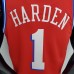2022 Philadelphia 76ers Harden #1 V-Neck Red NBA Jersey-318237