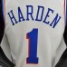 2022 Philadelphia 76ers Harden #1 V-Neck White NBA Jersey-8896204