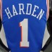 2022 Philadelphia 76ers Harden #1 V-Neck Blue NBA Jersey-6177661