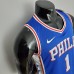 2022 Philadelphia 76ers Harden #1 V-Neck Blue NBA Jersey-6177661