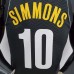 Brooklyn Nets Simmons #10 City Edition Black NBA Jersey-2115129