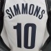 75th Anniversary Simmons #10 Brooklyn Nets White NBA Jersey-9704247
