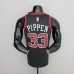 75th Anniversary Pippen #33 Chicago Bulls Flyers Black NBA Jersey-660928