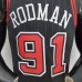 75th Anniversary Rodman #91 Chicago Bulls Flyers Black NBA Jersey-9742013
