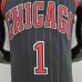 75th Anniversary Rose #1 Chicago Bulls Flyers Black NBA Jersey-1526790