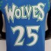 75th Anniversary 2202 Season ROSE#25 Minnesota Timberwolves City Edition Blue NBA Jersey-8445157
