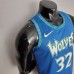 75th Anniversary 2202 Season TOWNS#32 Minnesota Timberwolves City Edition Blue NBA Jersey-6116369
