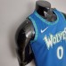 75th Anniversary 2202 Season RUSSELL#0 Minnesota Timberwolves City Edition Blue NBA Jersey-2229602