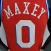 2021 MAXEY#0 76ers Jordan Themed Red NBA Jersey-4649947