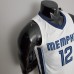 75th Anniversary Memphis Grizzlies MORANT#12 White NBA Jersey-6400541