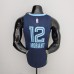 75th Anniversary Memphis Grizzlies MORANT#12 Navy Blue NBA Jersey-6844654